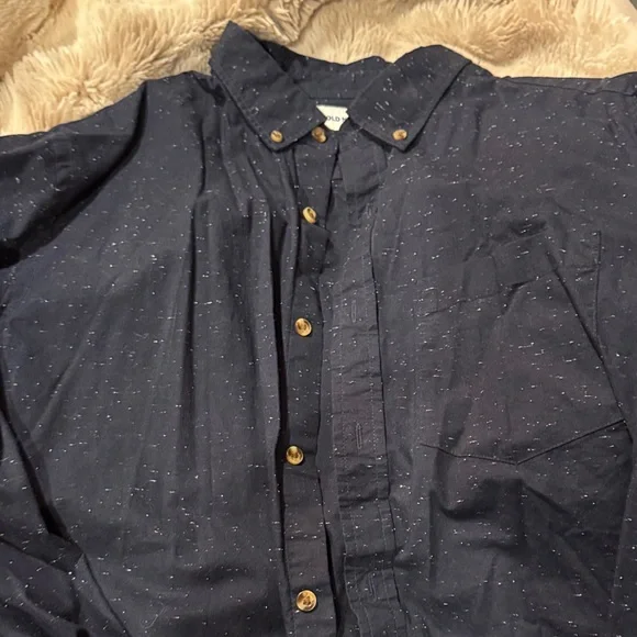 Old navy Dark Blue speckled with gray Button-Up Shirt - Picture 4 of 8